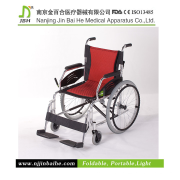 Tamaño estándar de peso ligero plegable silla de ruedas manual